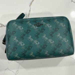 COACH Boxy Coated Canvas Sage Cosmetic
